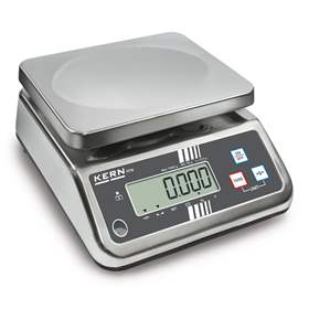 Edelstahlwaage mit Staub- und Spritzwasserschutz (IP65), Wägebereich 0,02 - 3,0 kg