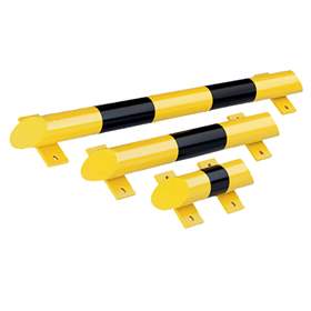 Rammschutz-Balken, Farbe gelb-schwarz, Länge 1200 mm