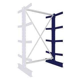 Kragarmregal MULTISTRONG M, beidseitig, Anbauregal, HxWxT: 2000x1300x800 mm