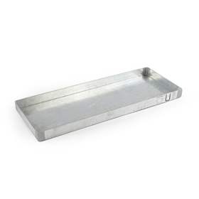 Auffangwanne für Kleingebinde, mit Zulassung, verzinkt, ohne Lochblechrost, Auffangvolumen 20l, 940 x 370 mm