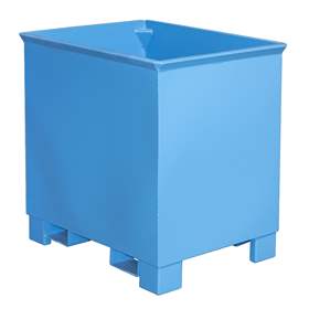 Drehbehälter, Volumen 300 l, Traglast 500 kg, LxBxH: 620x840x800 mm, Farbe Blau RAL5012