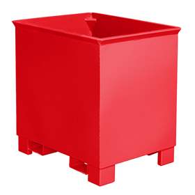 Drehbehälter, Volumen 300 l, Traglast 500 kg, LxBxH: 620x840x800 mm, Farbe Rot RAL3000
