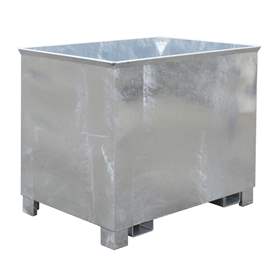 Drehbehälter, Volumen 800 l, Traglast 1000 kg, LxBxH: 840x1240x975 mm, feuerverzinkt