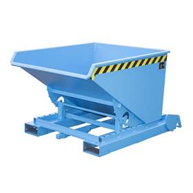 Automatische Kippbehälter, Volumen 600 l, Traglast 1000 kg, LxBxH: 1485x1095x865 mm, Farbe Blau RAL5012
