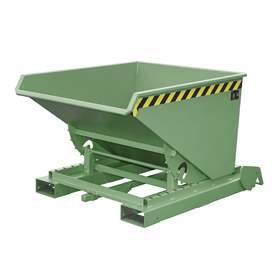 Automatický výklopný přepravník, objem 600 l, nosnost 1000 kg, d x š x v: 1485x1095x865 mm, barva zelená RAL6011