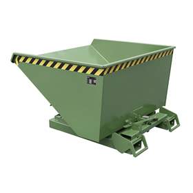 Automatický výklopný přepravník, objem 900 l, nosnost 1000 kg, d x š x v: 1485x1570x865 mm, barva zelená RAL6011