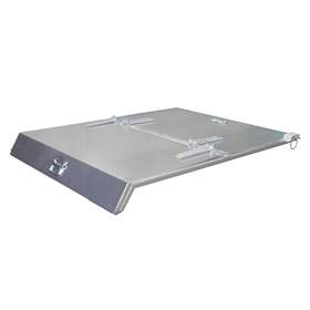 Capac galvanizat pentru container basculant, rotativ, volum 600 l, poate fi deschis din ambele părți