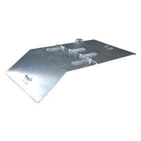 Capac galvanizat pentru container basculant, volum 270 l, ce se deschide din ambele părți