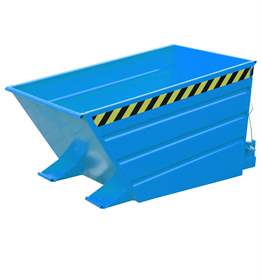Der Kippbehälter mit niedriger Schüttkante, Volumen 500 l, LxBxH: 1375x800x730 mm, Farbe Blau RAL5012