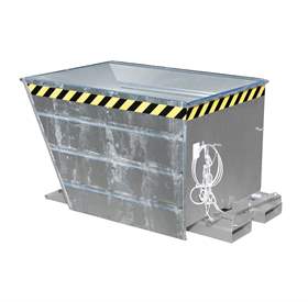 Der Kippbehälter, Volumen 550 l, LxBxH: 1370x800x730 mm, verzinkt