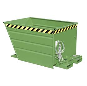 Container basculant, volum 700 l, lxLxH: 1440x800x890 mm, verde RAL6011
