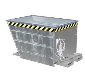 Container basculant, volum 700 l, lxLxH: 1440x800x890 mm, galvanizat