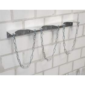 Wandhalterungen für 3 Gasflashen mit 140 mm Durchmesser, feuerverzinkt