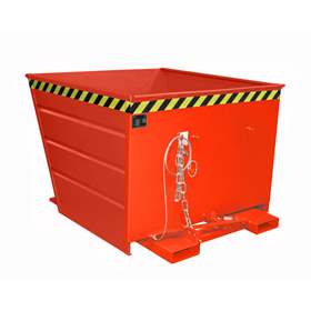 Der Kippbehälter, Volumen 1100 l, LxBxH: 1440x1200x890 mm, Farbe Rot RAL3000