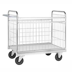 Cărucior de marfă, construție galvanizată, cap. port. 300 kg, lxLxH: 1190x650x1025 mm