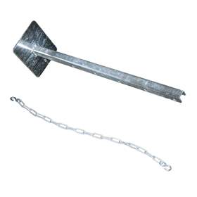 Haltevorrichtung für die sichere Lagerung von stehenden Gasflaschen Ø 230 mm, mit Kettensicherung