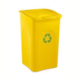 Coș gunoi din material plastic BEGREEN, volum 50 l, culoare galben