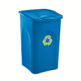 Coș gunoi din material plastic BEGREEN, volum 50 l, culoare albastru