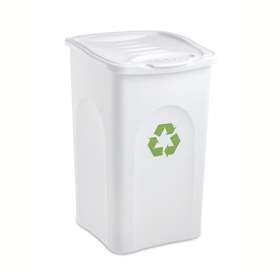 Coș gunoi din material plastic BEGREEN, volum 50 l, culoare albă