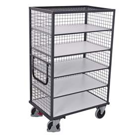 ESD - Schrankwagen VARIOfit, 4 Etagen, 1045 x 685 mm, ohne Türen