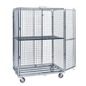 Bezpečnostní kontejner, pozinkovaný, nosnost 600 kg, d x š x v: 1200x800x1870 mm