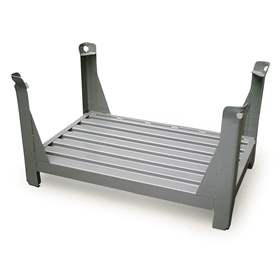 Eckpfosten -Stapelbehälter, Profi, Traglast 1000 kg, LxB 1200x800 mm, grau RAL 7005