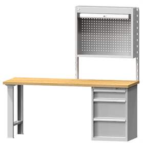 Box container suspendabil - dulap suspendabil pentru banc de atelier, LxH: 930 x 1084 mm, gri RAL7035