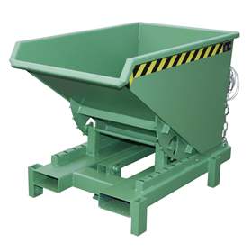 Schwerlast-Kipper, Inhalt 300 l, Traglast 4000 kg, LxBxH: 1310x805x970 mm, Farbe grünn RAL6011
