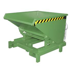 Schwerlast-Kipper, Inhalt 600 l, Traglast 4000 kg, LxBxH: 1310x1105x970 mm, Farbe grünn RAL6011