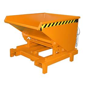 Schwerlast-Kipper, Inhalt 600 l, Traglast 4000 kg, LxBxH: 1310x1105x970 mm, Farbe orange RAL2000