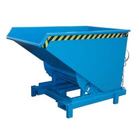 Container basculante pentru sarcină mare, volum 1200 l, cap.port. 4000 kg, LxlxH: 1755x1105x1230 mm, albastru RAL5012