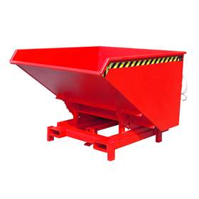 Schwerlast-Kipper, Inhalt 1700 l, Traglast 4000 kg, LxBxH:1755x1580x1230 mm, Farbe rot RAL3000