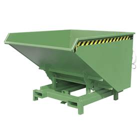 Schwerlast-Kipper, Inhalt 2100 l, Traglast 4000 kg, LxBxH:1755x1880x1230 mm, Farbe grünn RAL6011