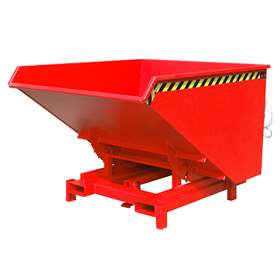 Schwerlast-Kipper, Inhalt 2100 l, Traglast 4000 kg, LxBxH:1755x1880x1230 mm, Farbe rot RAL3000