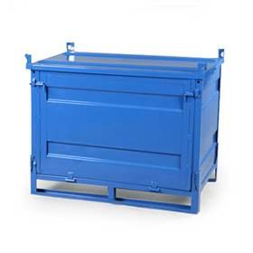 Stapelbox faltbar, 1200x800 mm, Traglast 1000 kg, Farbe blau RAL5010