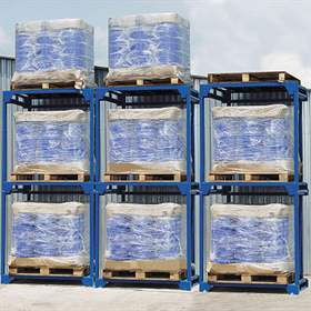 Cadru stivuibil portabil depozitare paleți tip celulă de depozitare stivuibilă pentru 1 palet, HxLxl: 700 x 1500 x 875 mm, cap. port. 1500 kg