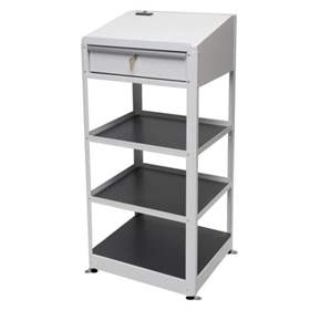 Pupitru de atelier cu rafturi, 1 sertar, HxLxI: 1225x597x527 mm