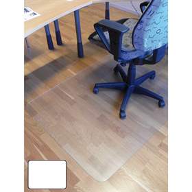 Bodenschutzmatten für harte Böden, 0,9 x 1,2 m, Rechteck, transparent