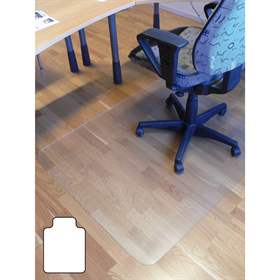 Bodenschutzmatten für harte Böden, 0,9x1,2 m, Rechteck mit Lippe, transparent