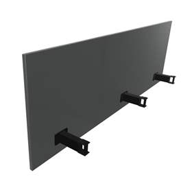 SQart Trennwand für Schreibtisch, farbe dunkelgrau, l x h: 1600 mm x 380 mm