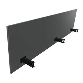 SQart Trennwand für Schreibtisch, farbe dunkelgrau, l x h: 2000 mm x 380 mm