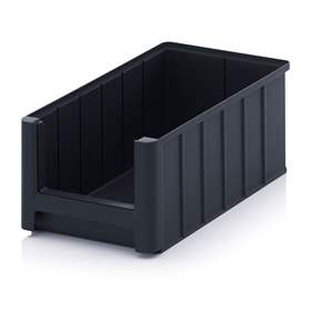 ESD Sichtregalkästen, schwarz, LxBxH: 350 x 210 x 150 mm