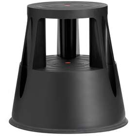 Rollhocker aus Kunststoff, Traglast 150 kg, Farbe schwarz