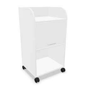 Caddy-Schrank fahrbar, Farbe weiß, H x B x T: 1030 x 550 x 470 mm
