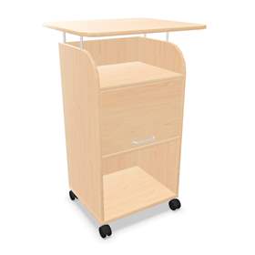 Caddy-Schrank fahrbar mit Arbeitsplatte 708 x 630 mm, Farbe Ahorn, H: 1135 mm