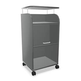 Caddy-Schrank fahrbar mit Arbeitsplatte 560 x 470 mm, Farbe Dunkelgrau, H: 1135 mm