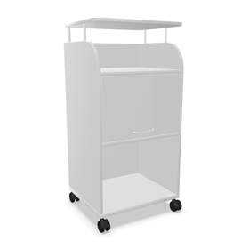 Dulap multifuncțional on time - mobil cabinet Caddy cu pupitru - modular office storage system, 560 x 470 mm, gri deschis, H: 1135 mm