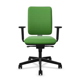 Bürodrehstuhl GARTA, Rahmenkonstruktion schwarz, Stoffbezug Grün