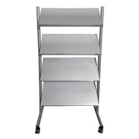 Prospektständer, fahrbar, Kapazität 16xA4, 1540x945x355 mm