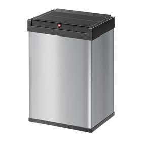 Coș de gunoi Swing cu capac oscilant, tablă de oțel, capacitate 35 l, argintiu